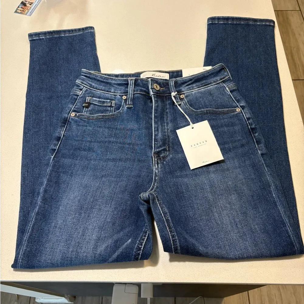NWT Kancan high rise slim straight jeans size 3/25